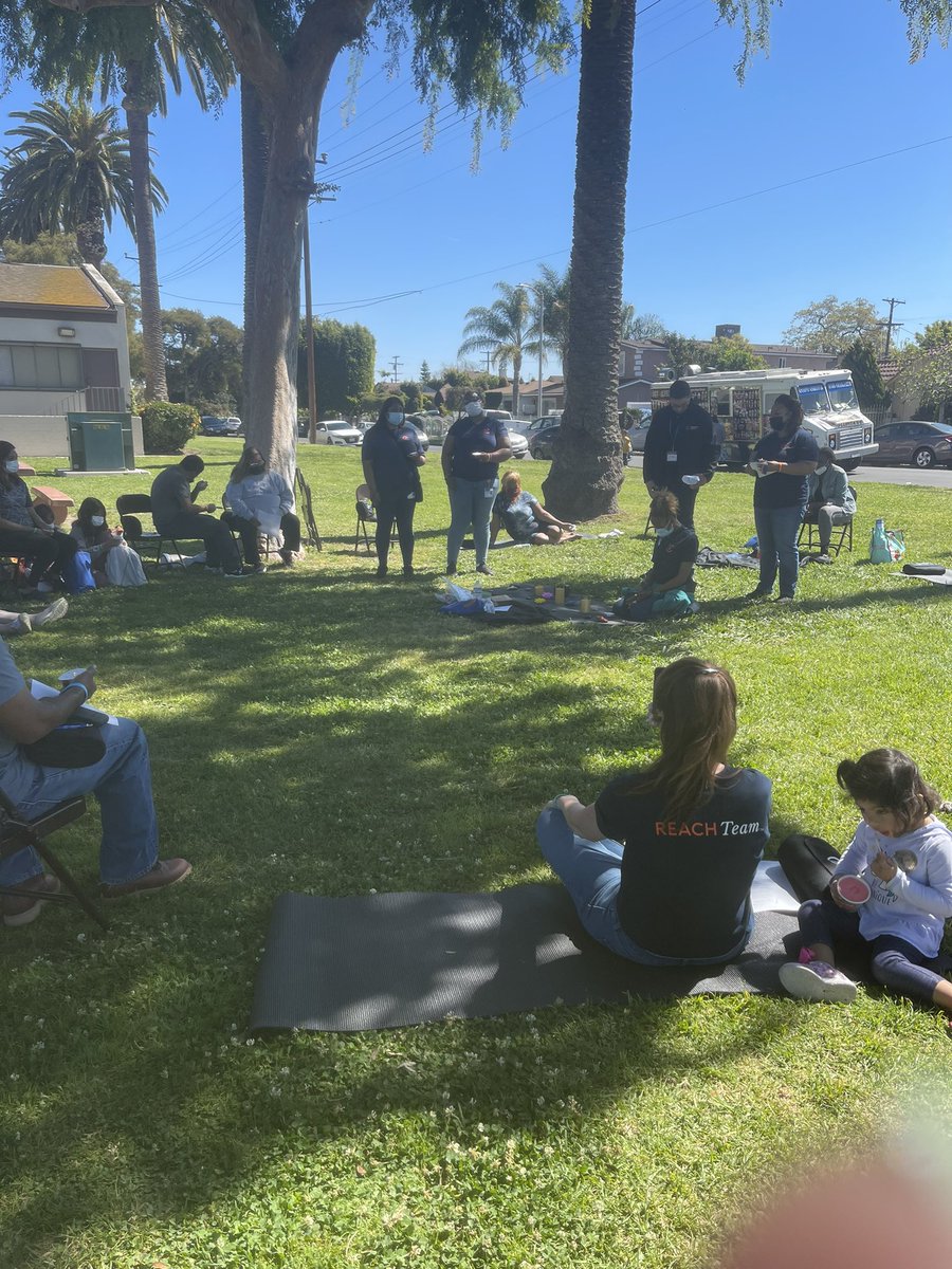 Healing circle today with children and families at Harvard park <a href="/ChildrensInstLA/">Children's Institute</a>