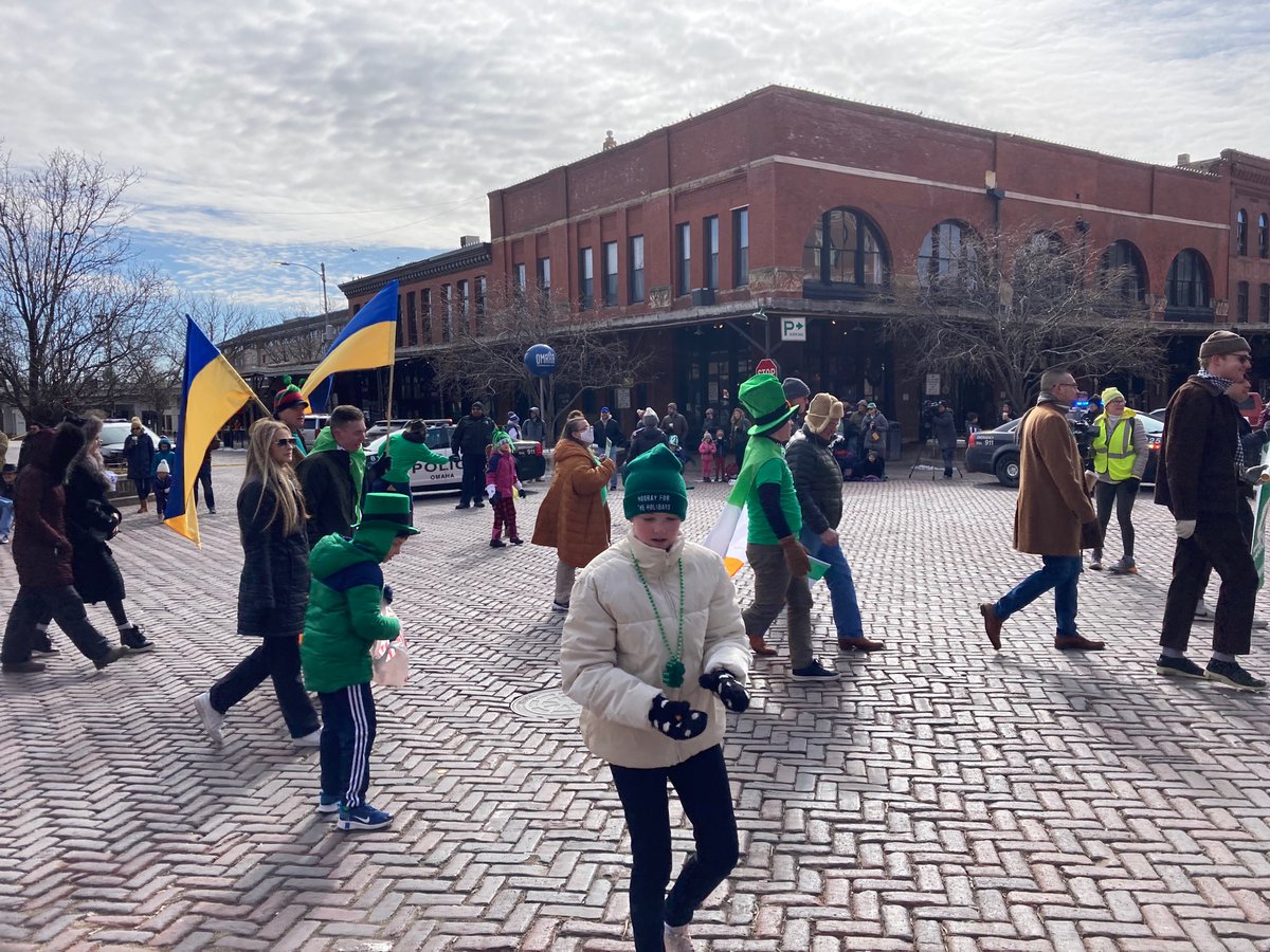 Nice morning for a parade in Omaha.  The Irish showed their support for Ukraine.