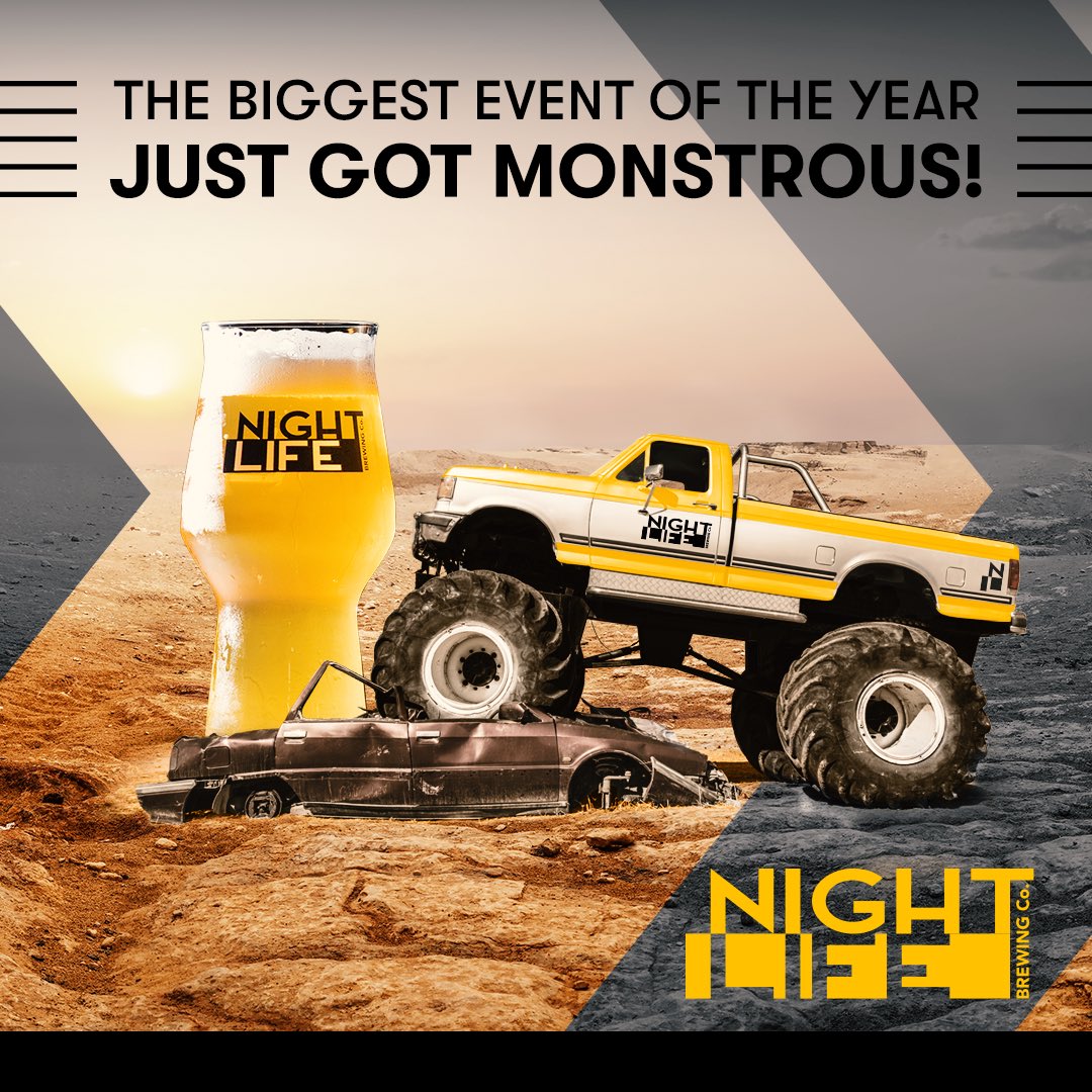 NightLifeBrew's tweet photo. Drop by the NightLife Brew Lounge before the big event on 3/12 &amp; 3/13.

Hear the roar of engines, and combine beast like entertainment with the baddest beer in town.

#NightLifeBrewery #SeizeTheNight #MonsterJam #MonsterTrucks #LoanDepotPark #TrucksAndBeers https://t.co/YVGnwNxu6w