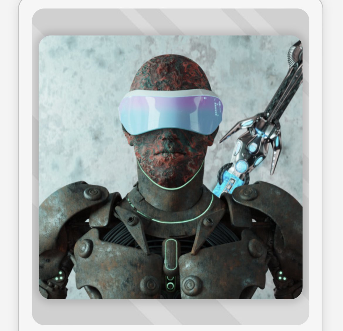 PikobooYT's tweet photo. @CybonixNFT @WigNFT PikobooYT on standby ready for duty! #CyborgFollowCyborg #Cybonix #NFT https://t.co/g6ASv5hEML
