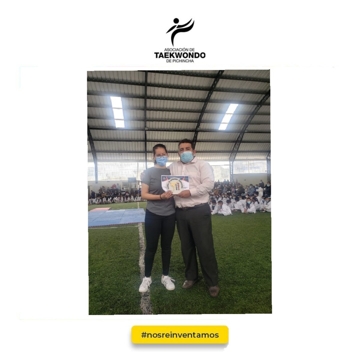 aso_tkd_pich's tweet photo. Más de 150 deportistas ascendieron de cinturón este sábado 12 de marzo. En el evento estuvieron, Paul Landeta, Presidente de la Liga Cantonal Cayambe, Prof. Miguel Angel Pavón, Presidente Vitalicio y nuestro Presidente, Juan Carlos Ramírez. https://t.co/iPUkjC5Atq