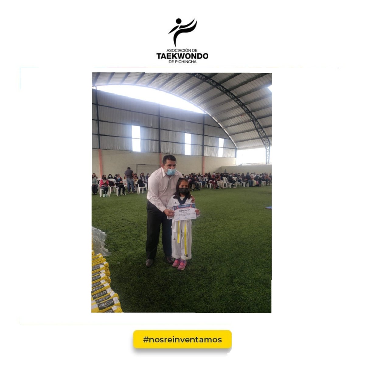 aso_tkd_pich's tweet photo. Más de 150 deportistas ascendieron de cinturón este sábado 12 de marzo. En el evento estuvieron, Paul Landeta, Presidente de la Liga Cantonal Cayambe, Prof. Miguel Angel Pavón, Presidente Vitalicio y nuestro Presidente, Juan Carlos Ramírez. https://t.co/iPUkjC5Atq