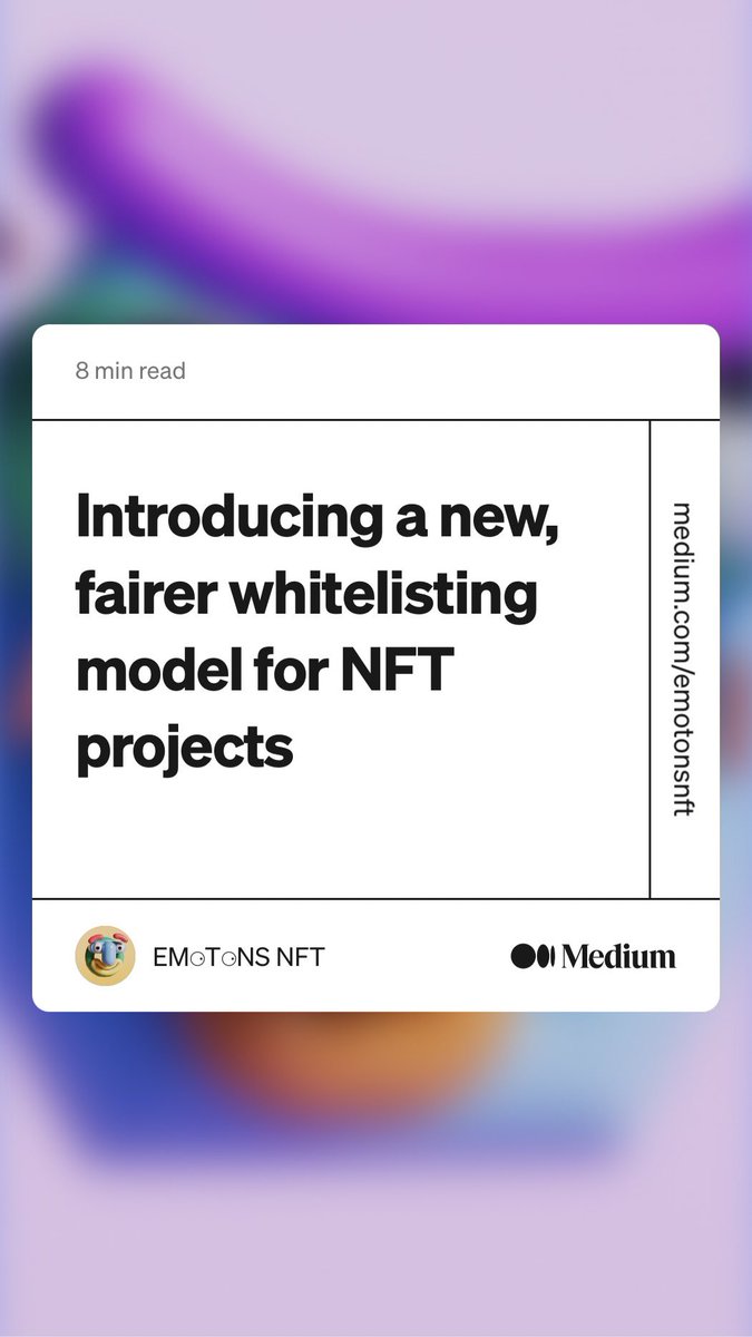 Would love your honest opinion on this: medium.com/@emotonsnft/in…

Drop a comment or a DM 🙏🏻