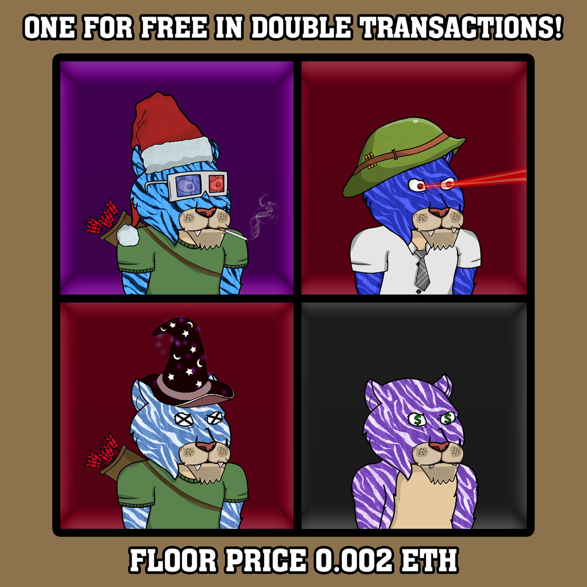 RandyTigerzNFT's tweet photo. Hey, don't miss out on this limited offer. Head to our OpenSeapage.⬇️⬇️
https://t.co/1QVDnvBMQe
.
.
.
#nfts #nft #nftart #nftcommunity #nftcollector #nftartist #cryptoart #digitalart #art #crypto #ethereum #blockchain #opensea #nftcollectors #bitcoin #cryptocurrency #nftdrop https://t.co/oJnYv6kApw