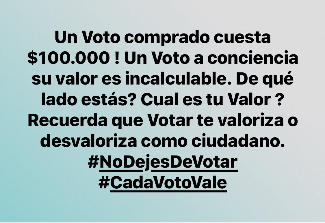 RigaRomero's tweet photo. #CadaVotoVale #NoDejesDeVotar https://t.co/ehqLpeopwY
