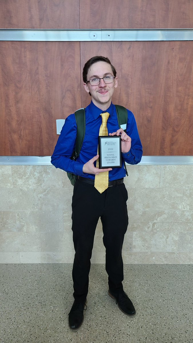 WC_SpeechDebate's tweet photo. On March 11 and 12 our team competed in the NSDA District Tournament.

Congratulations to:
Evan Neubauer: 
-1st Place in LD Debate
-3rd Place in Info

John Griffith:
-1st Place in HI

Both students have qualified for the National Tournament. https://t.co/CvFfS5FmZq
