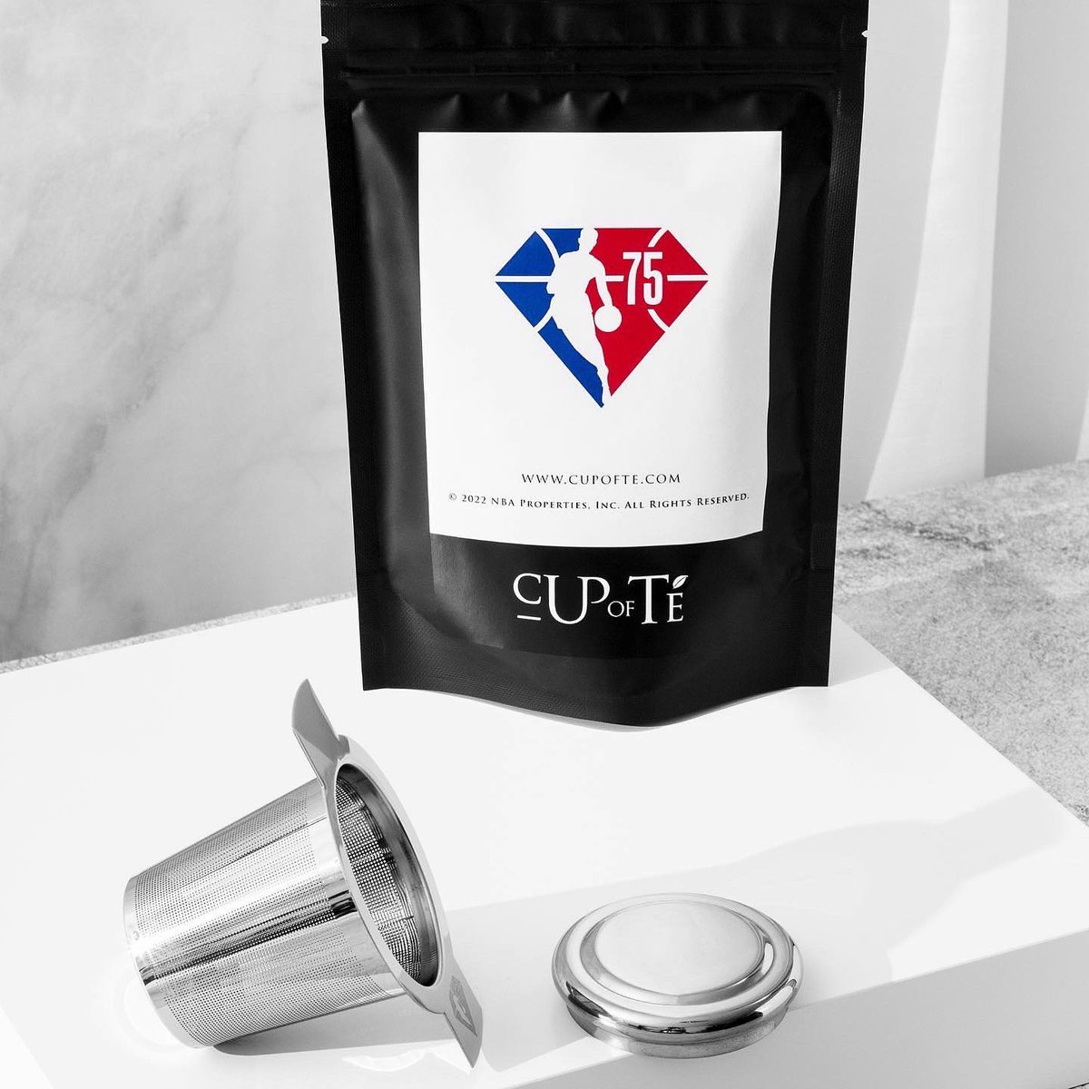 cupofteshop's tweet photo. 🏀 In celebration of the NBA’s 75th Anniversary, we created this limited-edition Diamond tea starter kit – perfect for Cup of Té rookies or tea-MVP’s! Starter kits include:

Shop - https://t.co/9lLSiUlcb8 https://t.co/RLHIe1V2oT