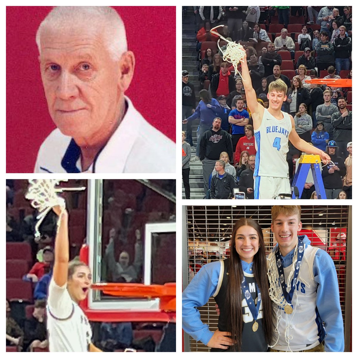 Grandpa Wes would be proud! Last Shepard grandkids @EvanShepard6 and @s_shepard32 are State Champs for @AGBluejayBB and @FHSTigerGBB He loved God, his Family and the great game of Basketball! #Legacy Great-Grandkids Up Next! @AGbroadcasting_ @MikeSautter_