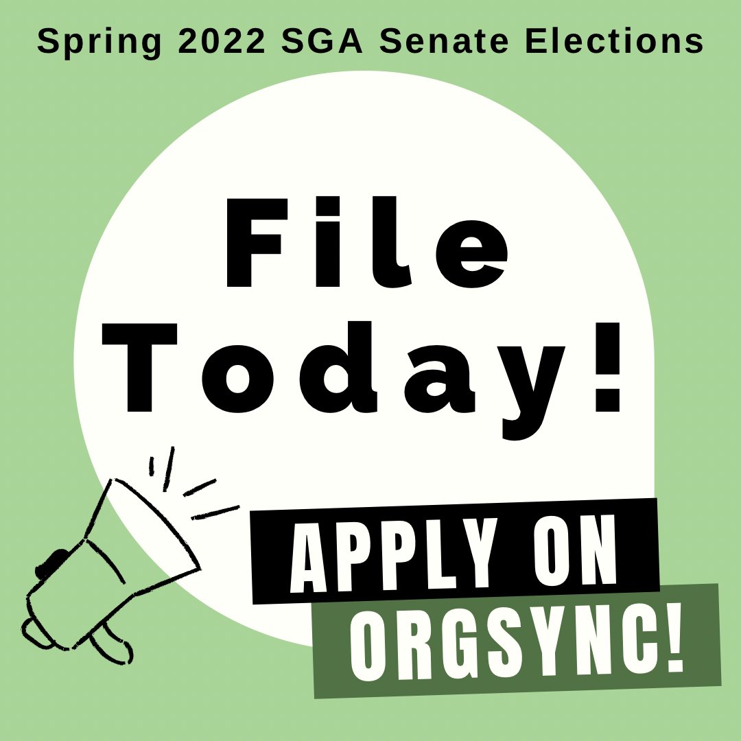 UNTSGA's tweet photo. 📢 Application extended!! Apply now to be an SGA Senator for the Fall 2022-Spring 2023 school year! As a Senator, you will represent your College and help pass legislation. Filing closes on Wednesday, March 16 at 5 p.m. Apply on OrgSync or use the link in our bio! 🦅 #UNT #UNTSGA https://t.co/Xktai9PVkG