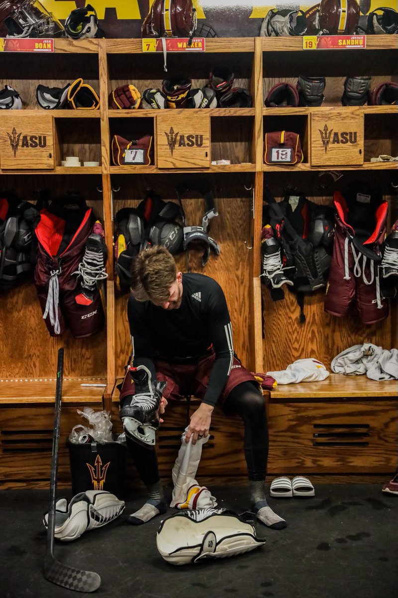 SunDevilHockey's tweet photo. hanging it up for the last time 🥺 https://t.co/MOUMGq0XsY