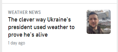 MyOnlyZero's tweet photo. So AccuWeather and Ebay claim to be standing with Ukraine. In case you were wondering https://t.co/EOyP0u8nKP