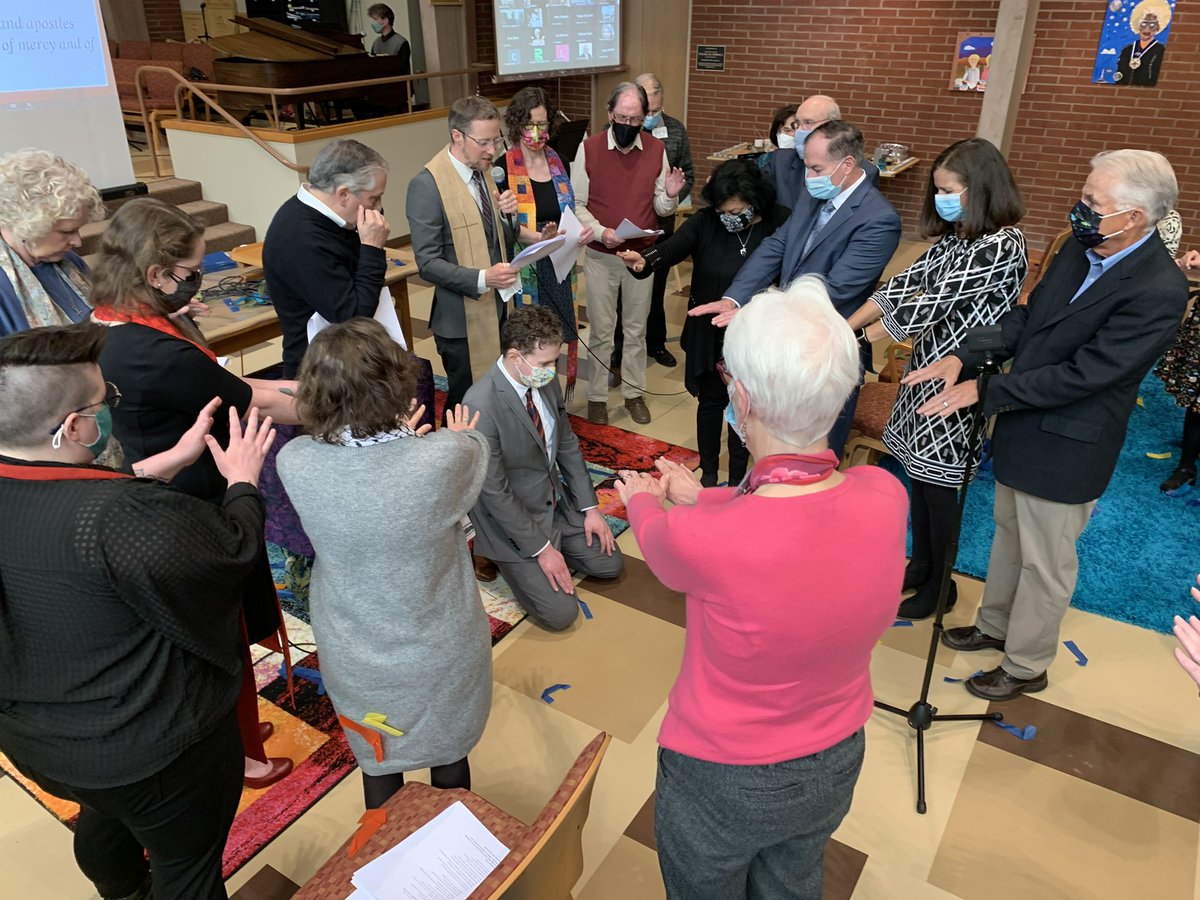 WPPCSeattle's tweet photo. Such a beautiful ordination and installation service for @JMSheeran today. Felt like we have joined his faith family. Time for some #goodtrouble @seapres https://t.co/D4h0xp80Rk