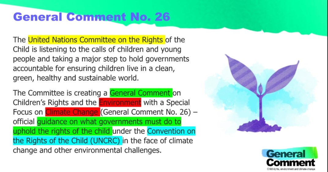 voicetopeople's tweet photo. I would like to ask Indian media to please create awareness about General Comments 26. 

It will make an impact on life of children all around the world. https://t.co/YGjPqbWNQb