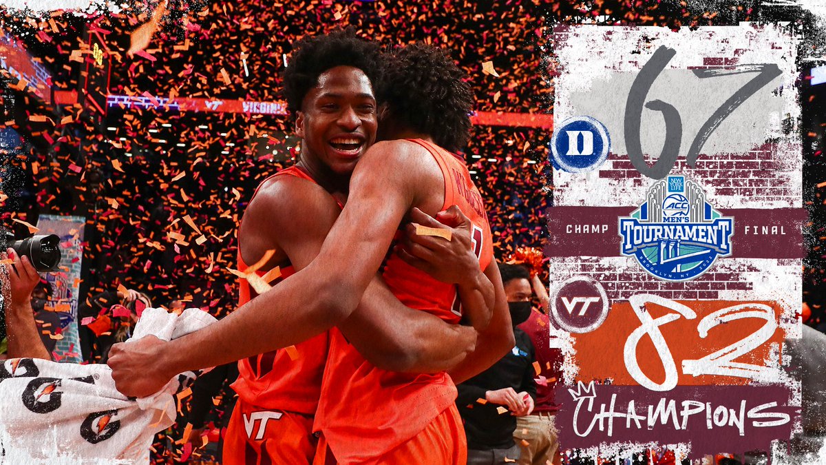 accmbb's tweet photo. The Hokies are CHAMPS 🏆

@HokiesMBB 🦃 | #ACCMBB 🏀 https://t.co/3Viof4ACad