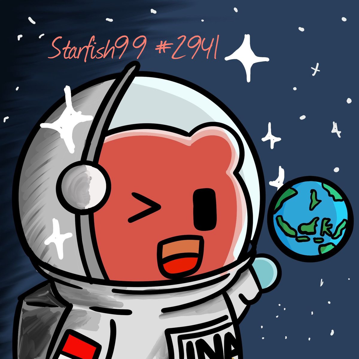 kikihalimtan's tweet photo. Indonesian astronaut ready flyhigh to the moon guys #firstfanart @GummiesGangNFT @FuFu0x https://t.co/CIXduomrVQ