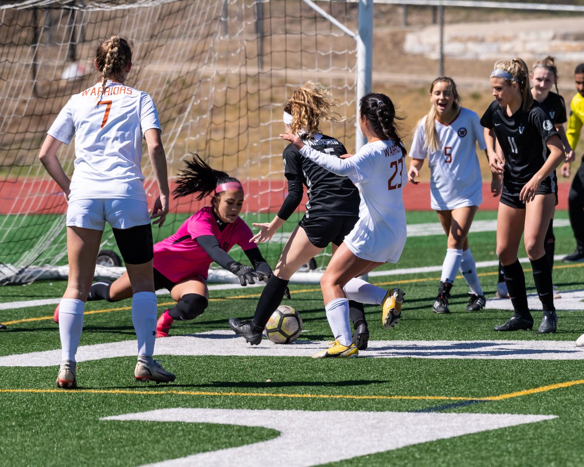 Libby Brooker with the shutout for Vandegrift. Vandegrift and Westwood battled to a 0-0 tie at Vandegrift, 3/12/2022.   Vandegrift won the district title. <a href="/ViperFutbol/">Vandegrift Girls Soccer</a>  <a href="/FlxAtx/">FLX ATX</a> <a href="/varsity_news/">Varsity News</a> <a href="/RRLeaderSports/">RRLeaderSports</a> <a href="/FanstandATX/">FanstandATX powered by VYPE</a>