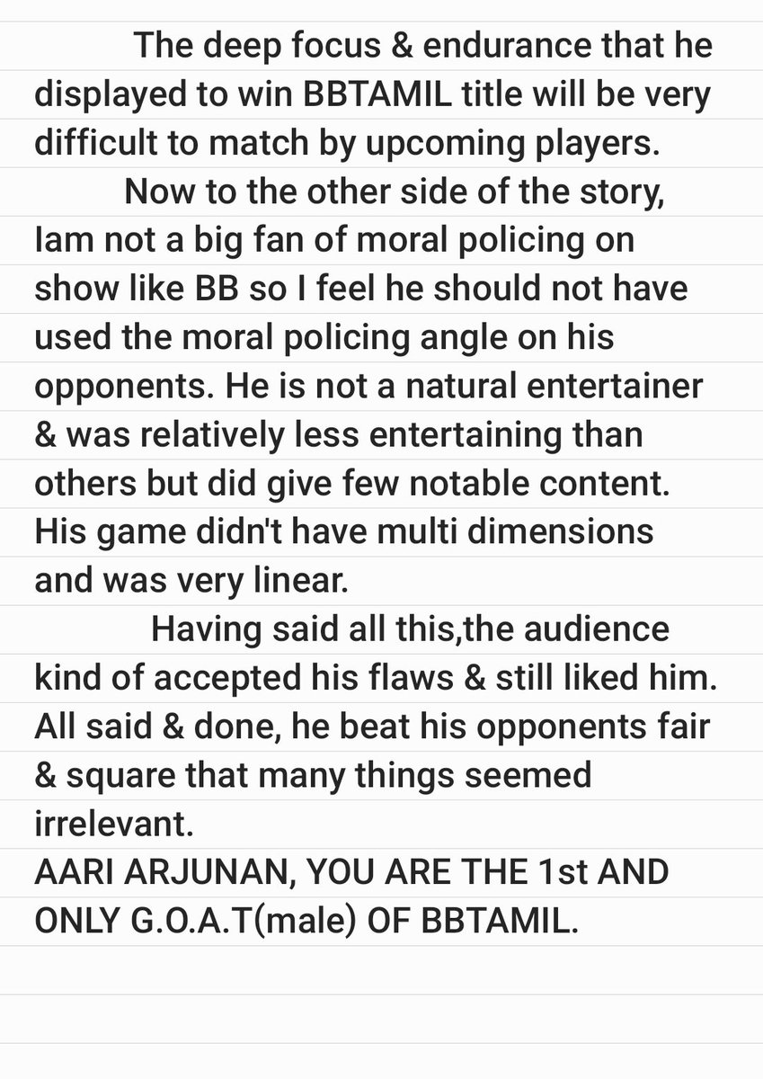 #Aari #aariarjunan The f.i.r.s.t G.O.A.T of #biggbosstamil #BBUltimateTamil #BBultimate