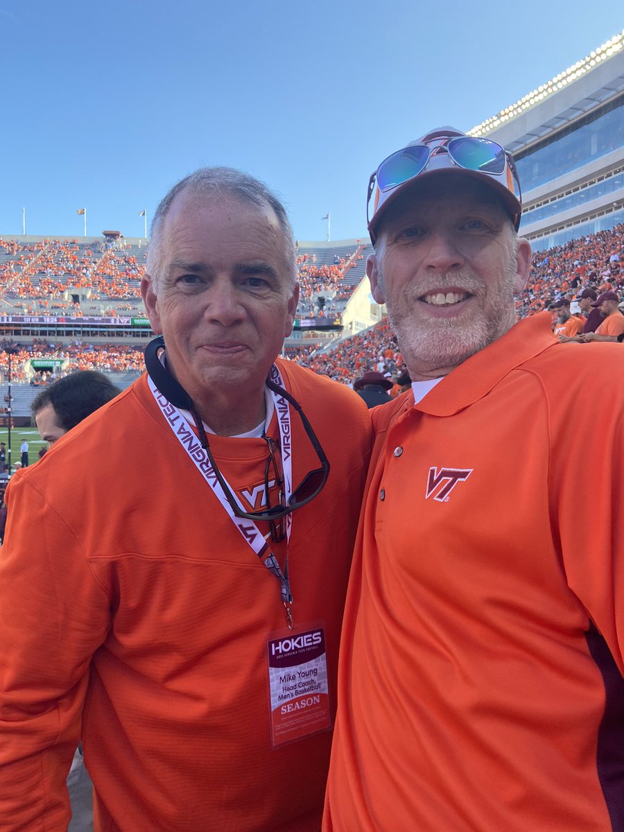 So maybe next year spouse gets another photo with <a href="/CoachMKYoung/">Mike Young</a> ? Congrats on the win, <a href="/HokiesMBB/">Virginia Tech Men's Basketball</a> !!!