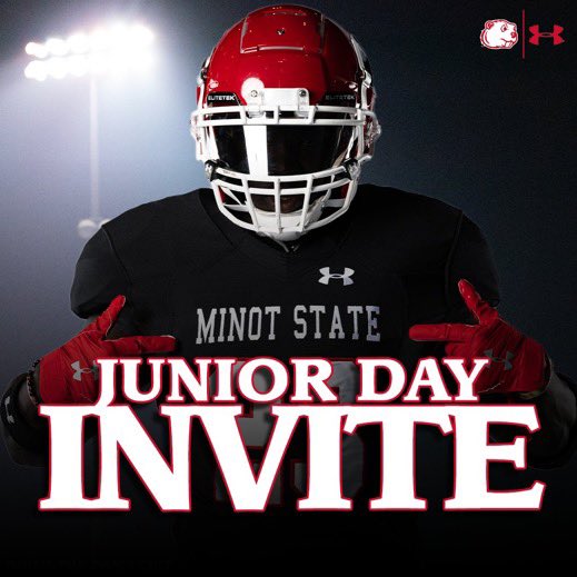 Thank you <a href="/BraedenVolk/">Braeden Volk</a> for the junior day invite! Can’t wait to check <a href="/MSUBeaversFB/">Minot State Football</a> out!