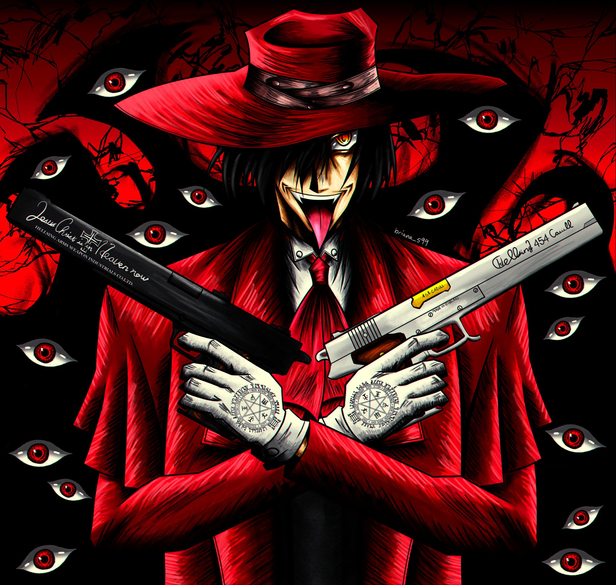 👽brini👽 on X: ☠ King of Vampires ☠ #Alucard #hellsing #anime #AnimeArt   / X