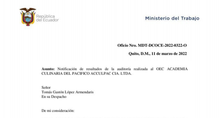 acpecuador_'s tweet photo. Terminamos la semana con excelentes noticias! La calificación que @acpecuador_ obtuvo como Organismo Evaluador de la Conformidad en la última auditoría que nos realizó el Ministerio del Trabajo es de 99.53 sobre 100, ratificando un nivel de cumplimiento ALTO en todos los procesos https://t.co/78U6YlMvpe