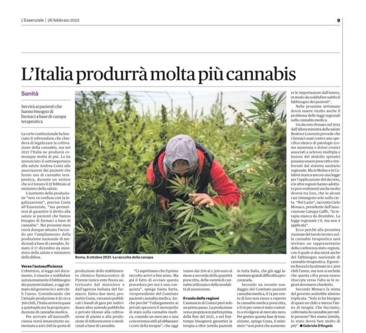pazientican's tweet photo. L' Italia produrrà molta più cannabis
Intervista al sottosegretario Andrea Costa Santa Sarta del Comitato Pazienti Cannabis Medica e Carlo Monaco del Canapa Caffè Social Club https://t.co/JZzDirU6l6