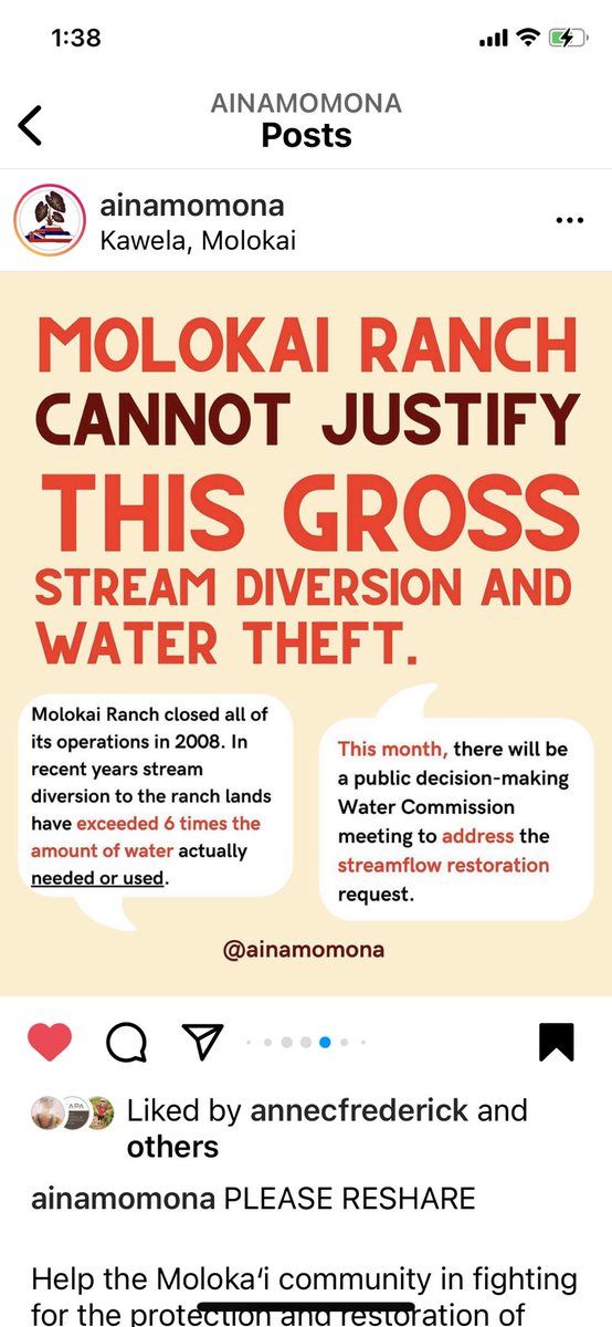 MTnotes's tweet photo. Please help Molokai free their stream, Kawela, from corporate exploitation. They are asking for our testimony & signatures. Hearing is on Tuesday. Lear more: @aina_momona
#freethestreams https://t.co/AKd9Ywl6TK