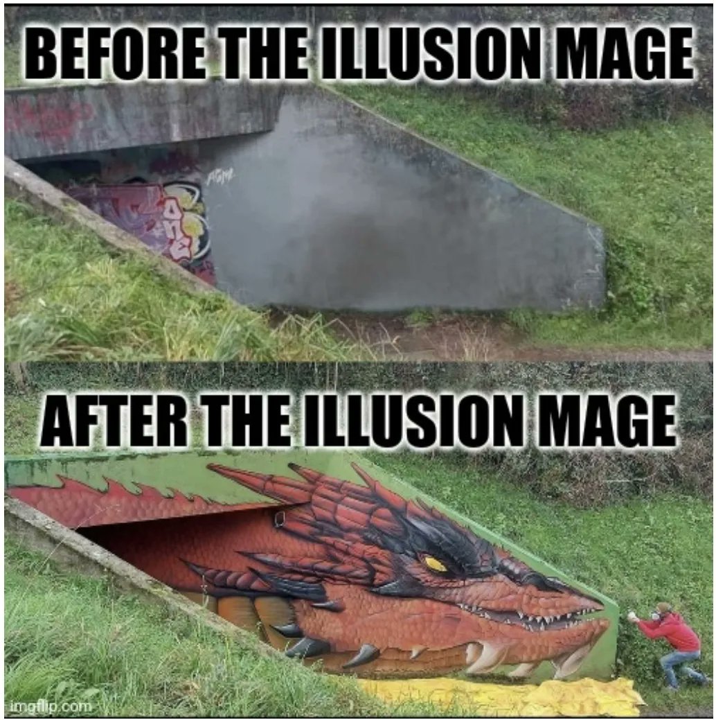 Illusion Mages, improving the scenery everywhere they go!