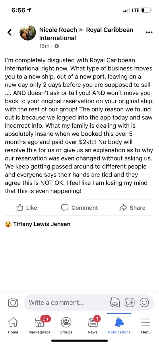 NicoleBear0809's tweet photo. Completely unacceptable @RoyalCaribbean it would be great if someone could resolve this! This is NOT okay. #royalcaribbean @RoyalCaribPR @RoyalCaribbeanB @WESH @FoxNews @CNN @CNBCnow https://t.co/f23XIoKpaN