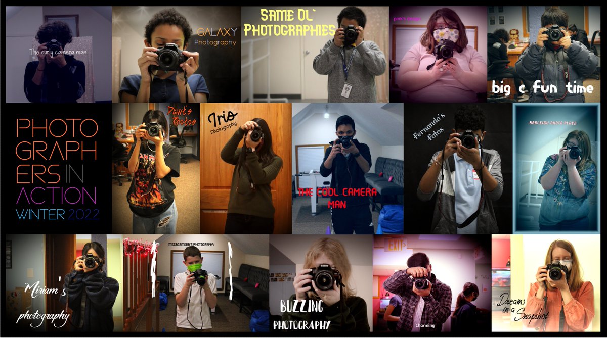 GaisserFamily's tweet photo. Introducing our #photographers ✨ They are currently learning how and why to adjust the aperture, shutter speed, and ISO. This is very technical, analytical work with the camera—and they are up for the challenge! https://t.co/QVSf2VdB2K