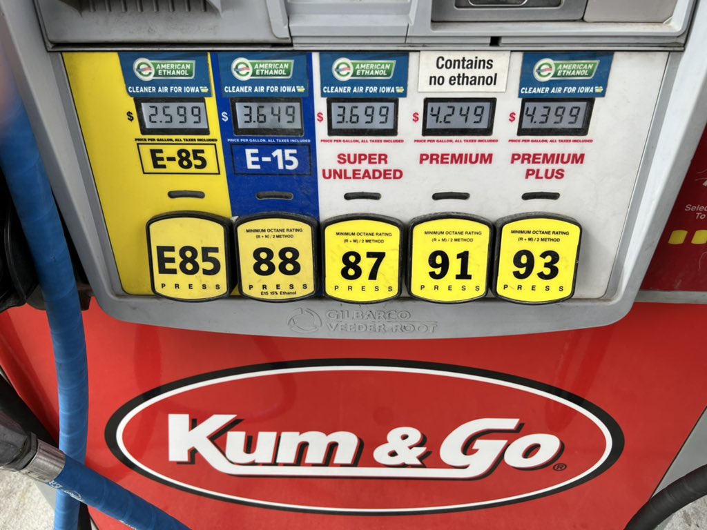 Overall, the conversion of 33% of all E10 fuel in the U.S. to E15 could potentially displace 100% of Russian import generated gasoline.
If the entire Midwestern defense pad (PADD 2) alone converted E10 to E15 this could displace 98% of Russian import generated gasoline.