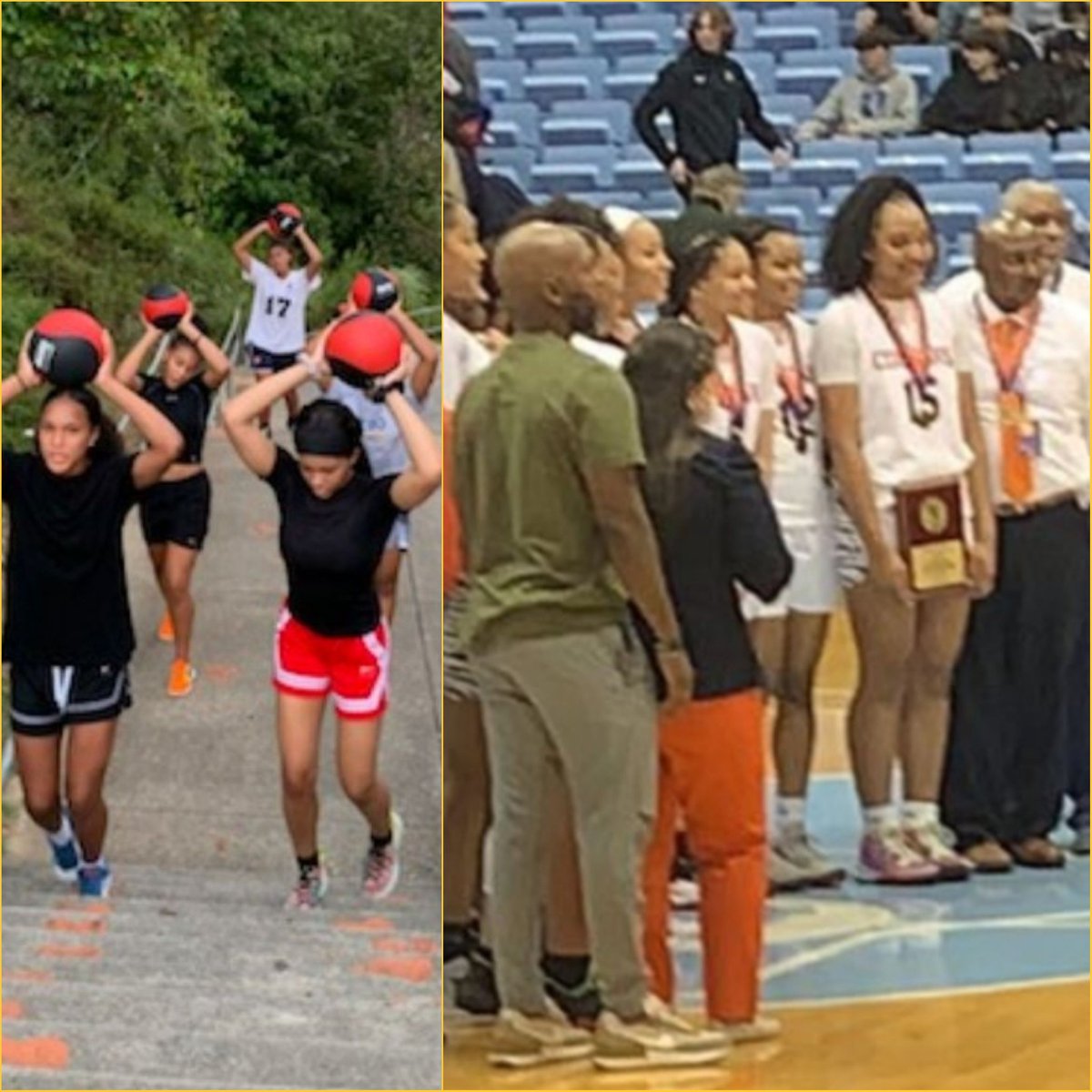 How it started vs. How it's going!!!!! Ringgggg em! 🏆🏆🏆<a href="/JCCougarsWBB/">J.L. Chambers Women’s BBall</a>