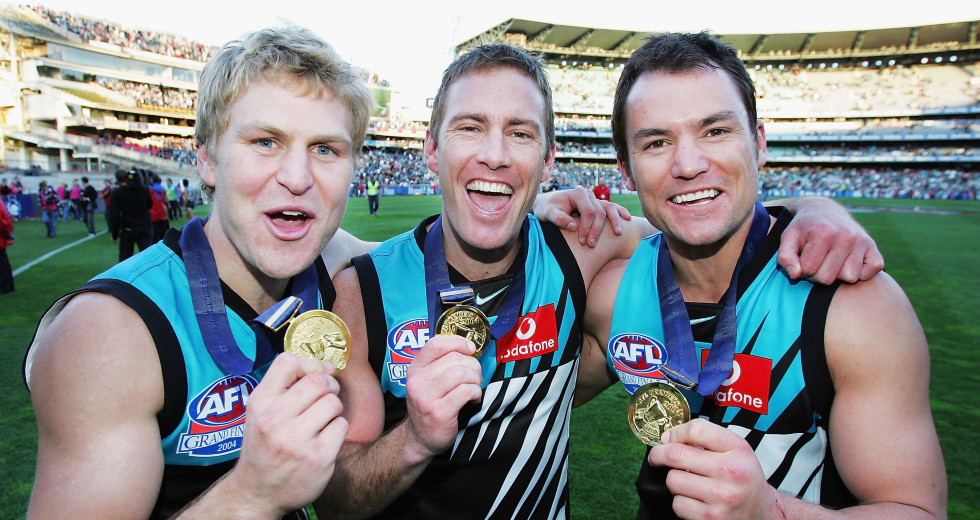 _Since1969's tweet photo. **6 DAYS TO GO - @PAFC LOCKER 6 REVISITED**
100 GAME PLAYERS
LESLIE ‘BRO’ DAYMAN
JACK DERMODY
KEVIN GROWDEN
MARX KRETSCHMER
GRAHAM COOPER
ANDY PORPLYCIA
PHIL HARRISON
JARRAD SCHOFIELD
DANYLE PEARCE
#DoitforRussell https://t.co/qpKthpOFUj