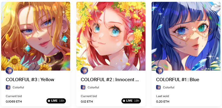 haruko_colorful's tweet photo. OMG😱😱😱I can't believe after I just woke up, all the NFTs have been bid. Thank you so much💗collectors.
https://t.co/ayPG2DFgoR https://t.co/8b0wsxl3eq