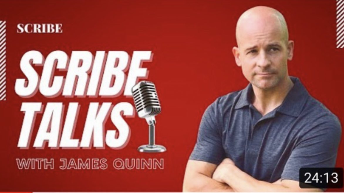RealJamesQuinn's tweet photo. My interview as the 1st ever guest on #ScribeTalks for @ScribeTweets w/ @ContoShane is up now on @YouTube! #grateful #podcast #RealJamesQuinn https://t.co/cll3dVramA