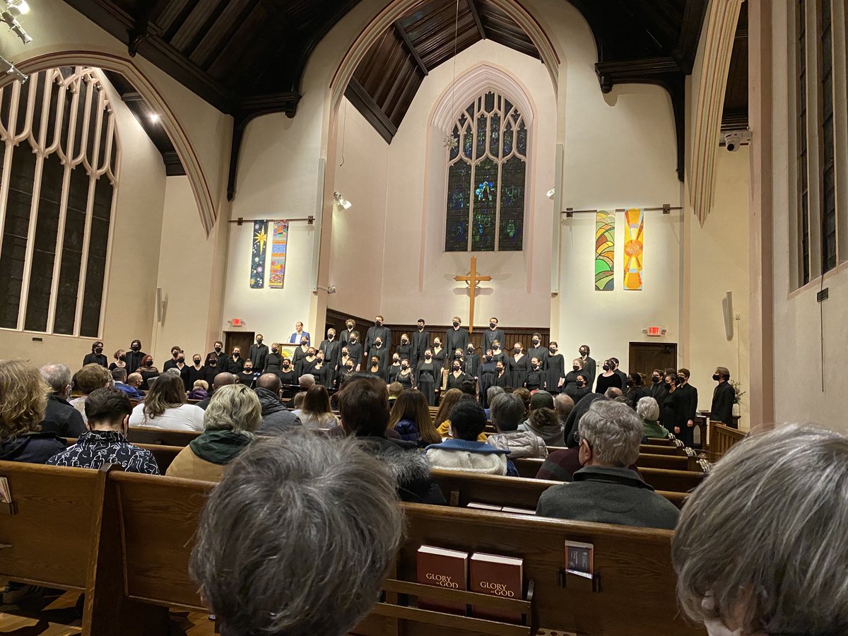 PresidentBolton's tweet photo. So glad to see our ⁦@WoosterChorus⁩ on tour again, starting here at Wooster’s beautiful First Presbyterian Church! https://t.co/IQs3g6YgQ4