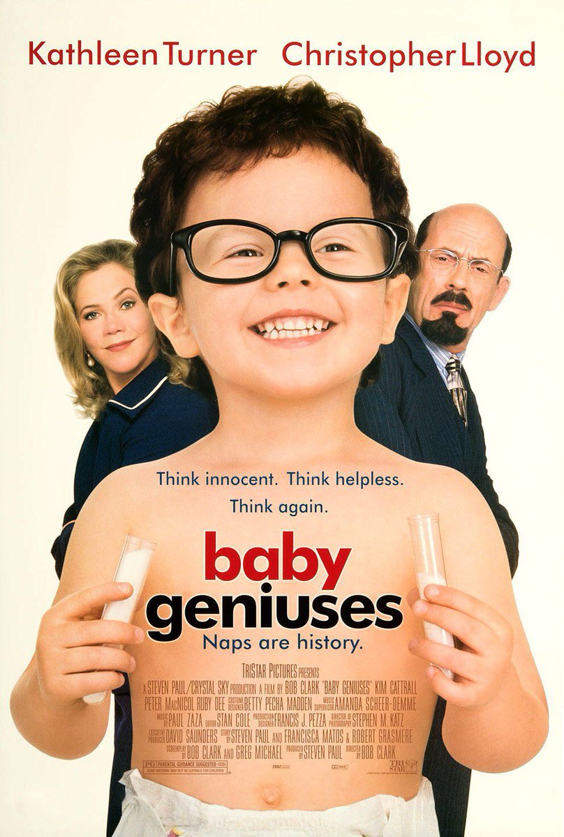 FilmNewsNos's tweet photo. 🎬MOVIE HISTORY: 23 years ago today, March 12, 1999, the movie ‘Baby Geniuses’ opened in theaters!
#KathleenTurner #ChristopherLloyd #PeterMacNicol #KimCattrall #DomDeLuise #RubyDee #KyleHoward #JimHanks #SamMcMurray #LeoFitzgerald #GerryFitzgerald #MylesFitzgerald #MikoHughes https://t.co/7UPy2B3rNA