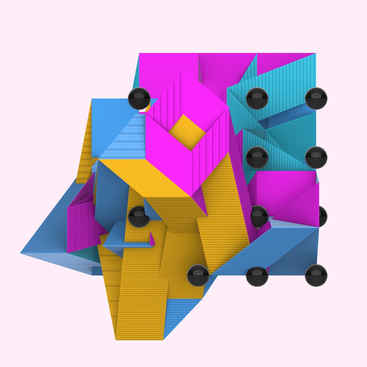 Walking Cubes no. 117 - Pant Parachute, 2022