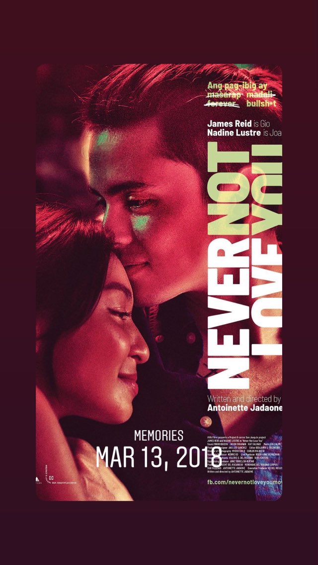 pucca_ice's tweet photo. “Ang pag-ibig ay bullsh*t” 💔 
Never Not Love You, a MASTERPIECE. 

@tellemjaye @hello_nadine @tonetjadaone https://t.co/sjJirWyJar