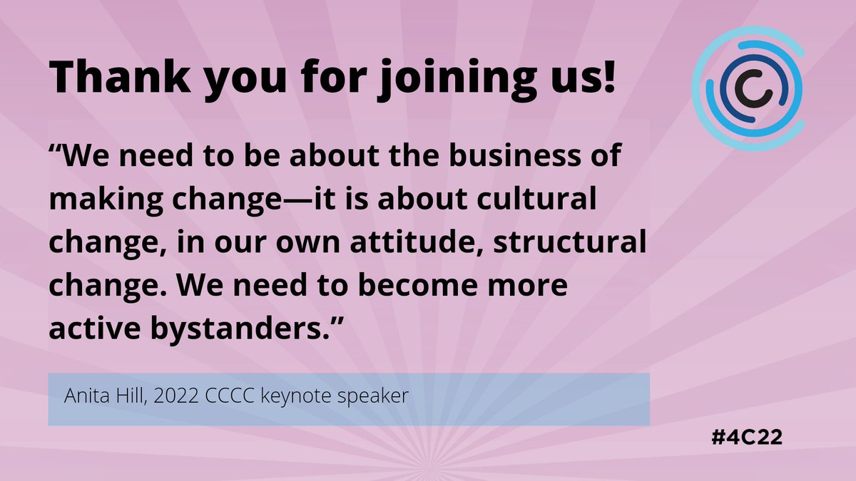 NCTE_CCCC's tweet photo. Thank you for joining us for #4C22 as we explored our discipline's commitment to diversity, equity, and linguistic justice. All attendees will have access to session recordings and materials through June 10, 2022!
https://t.co/NicWhgpqf8 https://t.co/gw3Cs2DZ1q