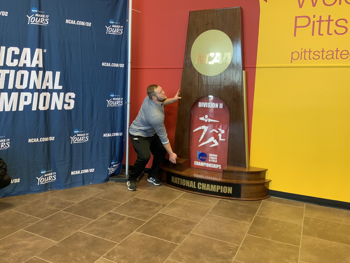 PWTrackXC's tweet photo. Saying that we are proud of our former Pirates doesn’t do justice.

Congratulations to Pirate alumni Isaiah Schafer on winning the NATIONAL CHAMPIONSHIP in Shot Put at the NCAA D2 Championships!!!!

Unbelievable!

🤯

That’s a big trophy to carry home Zeke!

#everypointcounts https://t.co/SyB5DqUTXH