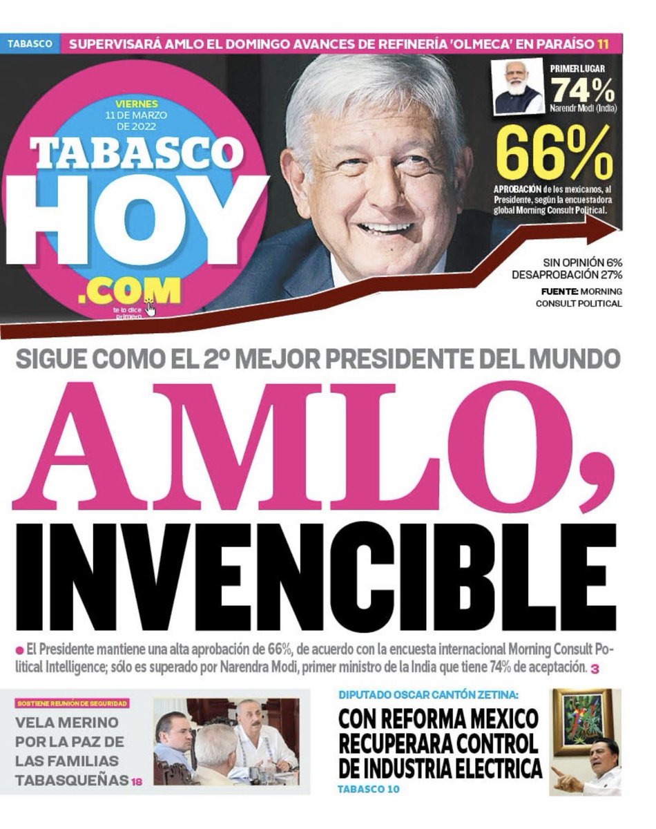 Sólo Dios podrá detener a <a href="/lopezobrador_/">Andrés Manuel</a> y a su 4T, que en el mundo avanza con más fuerza y rotundo apoyo popular entre más ladran los perros….que ladran y se desgañitan, tienen rabia y hambre, pero no muerden….¡vota que siga AMLO!