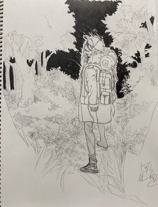 山ォのデザイン好き過ぎて描いてしもうた……… 