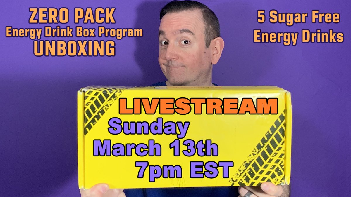 CaffeineMan1's tweet photo. If you are around tomorrow night & want to hang out, come check out whats in this months @BEZ3RO sugar free energy drink box. I hear its one of the best ones yet! Getting better each month!!! Hope to see you there! #energydrinks #energydrinksubscriptionbox #zeropack https://t.co/porFu7IfPr