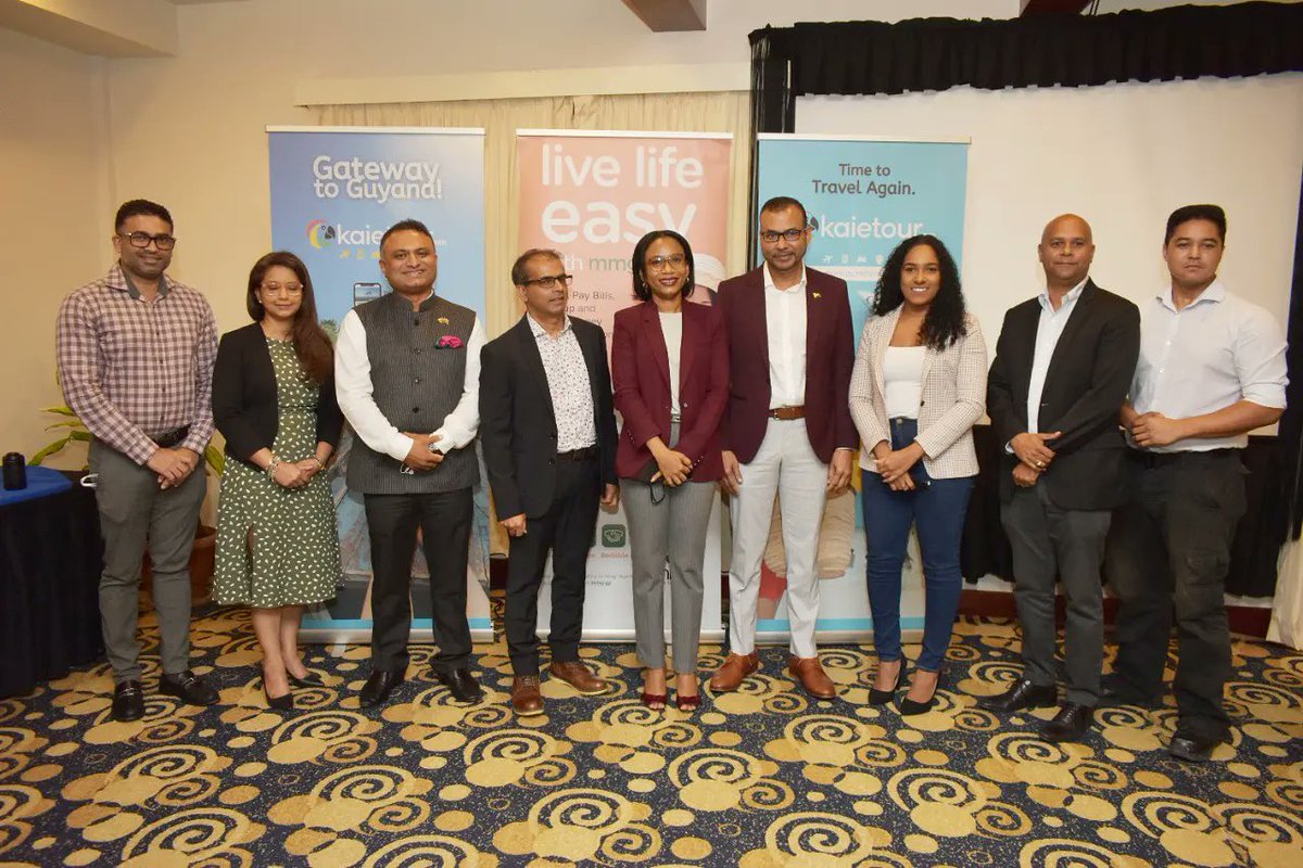 F1commguru's tweet photo. We are pleased to have been a part of the launching of https://t.co/UlwXfVFeyd, a new global Guyanese search engine that allows millions of tourists from the diaspora &amp; elsewhere to find, book &amp; pre-pay for Guyana’s unique tourism experiences. Download Kaietour on your App store. https://t.co/P3N6hyHGtc