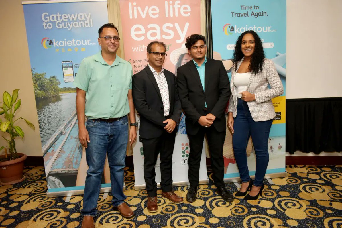 F1commguru's tweet photo. We are pleased to have been a part of the launching of https://t.co/UlwXfVFeyd, a new global Guyanese search engine that allows millions of tourists from the diaspora &amp; elsewhere to find, book &amp; pre-pay for Guyana’s unique tourism experiences. Download Kaietour on your App store. https://t.co/P3N6hyHGtc