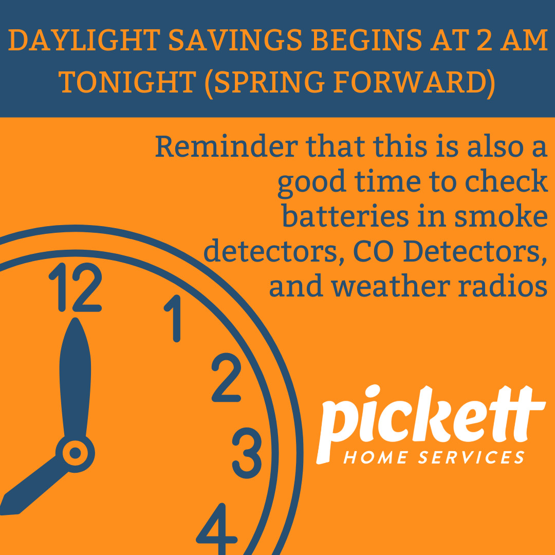 Don't forget to set your clocks ahead one hour tonight before bed. 

#daylightsavings #pickett #makingadifference