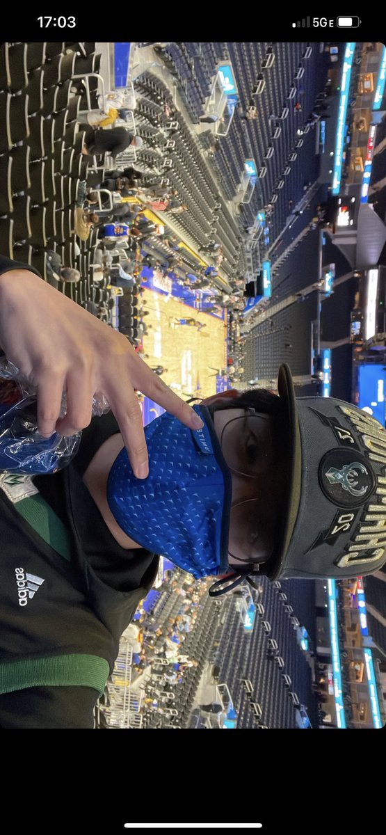 Jayphy's tweet photo. #WarriorsGround Enemy territory, but we here for a good game @Bucks https://t.co/46JZT2DCUn