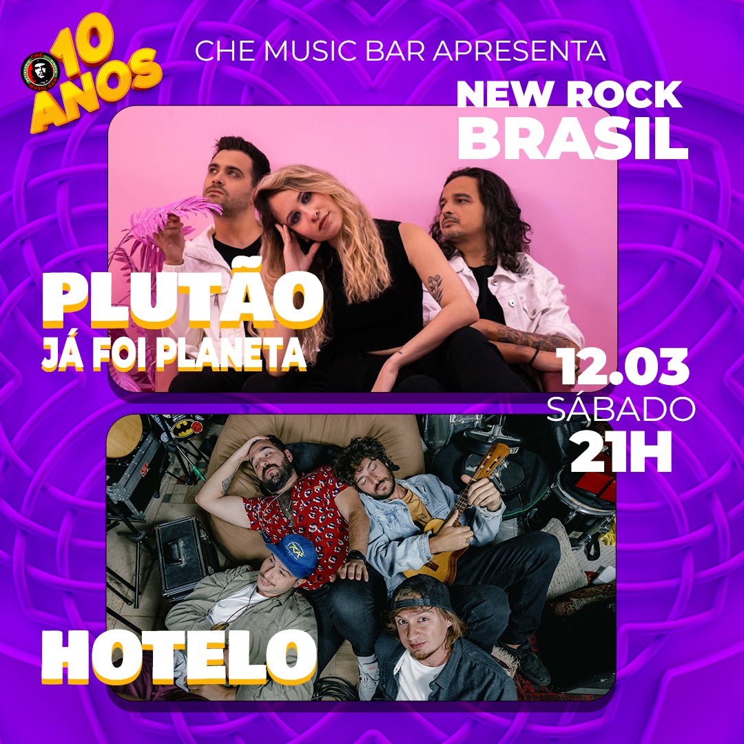 PLUTÃO + HOTELO
📍 Hoje • 21h.
🎶 <a href="/plutaojafoiplnt/">Plutão Já Foi Planeta</a> e <a href="/bandahotelo/">HOTELO</a>