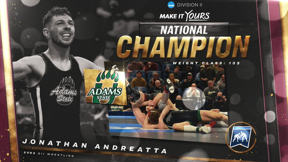 And just like that, we have a 133-lb champion after a fall! Congratulations Jonathan Andreatta! #D2Wrestle